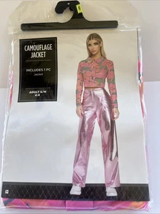 Pink Camouflage Jacket Woman’s Costume (Adult S/M) - Picture 1 of 6