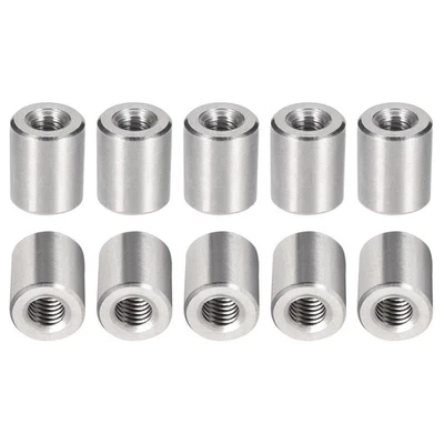 M5x12m(DxL) Coupling Connector Nuts Threaded Sleeve Rod 10Pcs Good for Furniture - Image 1 of 4