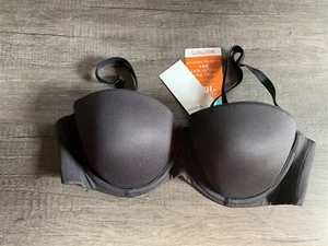 Warner's Elements of Bliss Underwire Stay Put Multi-Way Bra 34C Black - Picture 1 of 7