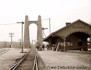 High Bridge Railroad Station, High Bridge, Kentucky - 1907- Historic Photo Print - Picture 1 of 1
