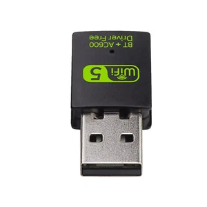 100PC 2in1 AC600 600Mbps 2.4G 5GMini USB WiFi Wireless + Bluetooth 5.0 Adaptelm - Picture 1 of 10