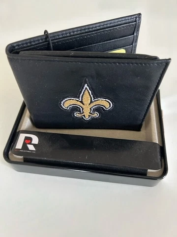 New Orleans Saints NFL Embroidered Leather Bi-fold Wallet Cover