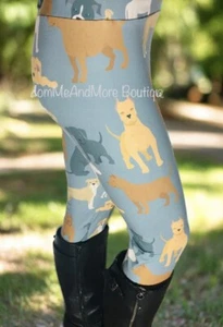 NEW Women OS Pitbull Dog Leggings YOGA WAIST (Feel soft as Lularoe) - Picture 1 of 12