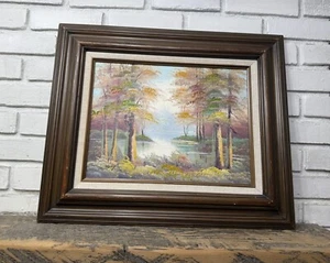 Vintage Painting Canvas Framed Nature Mid Century Modern  - Picture 1 of 11