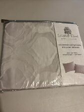 Set Of 2 Willow Road Clipped Jacquard Pillow Sham Standard 20X26 Beige NEW