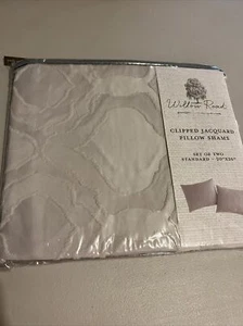 Set di 2 cuscini jacquard ritagliati Willow Road standard 20X26 beige NUOVO - Foto 1 di 6