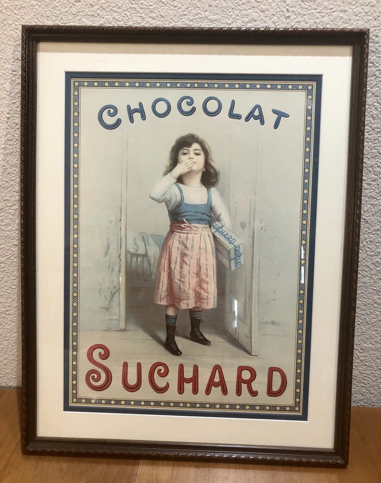 ✅Chocolat Suchard Framed Photo Picture Print Calendar 2006 Cute Girl Vintage - Image 1 of 1