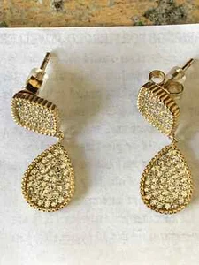 Gold Plated Silver Stud Earrings Women Girl Jewellery Gift - Ex-Argos display - Picture 1 of 9