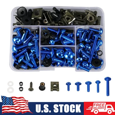 Kit de pernos de carenado CNC 177x tornillo azul para Yamaha FJ1100/1200 FZR400/600/750/1000 Foto 1 de 4