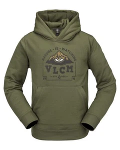 Volcom Hydro Fleece Hoodie Kid's Sweatshirt, Ivy, Large - Picture 1 of 2
