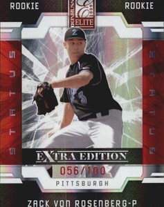 2009 (PIRATES) Donruss Elite Extra Edition Status #139 Zack Von Rosenberg /100