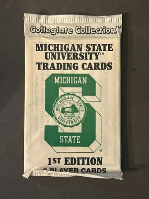 1990 Michigan State University Trading Card Pack 1st EDITION New Sealed - Image 1 of 2