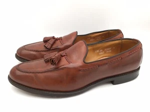 Allen Edmonds Men's Brown Leather Brookwood Tassel Loafer Size 12.5 AA - Picture 1 of 8