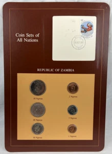 Coin Sets of All Nations Zambia 1972-1983 UNC 6 Coins - Picture 1 of 5