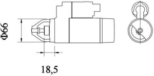 Mahle Starter Motor for Hatz 1827 1827V 0.4L - Onward - Picture 1 of 3