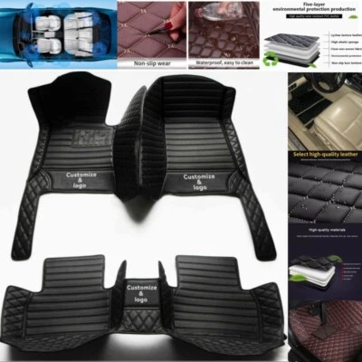 For Volvo C30 C40 C70 Car Floor Mats Luxury Front Rear Carpets Custom Waterproof - Image 1 of 4