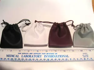 2 BOLSAS DE CUERDAS DE DIBUJO DE CUERO BURGANDY 2 3/4""X 3 1/4"" - Imagen 1 de 1