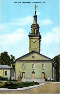 Postal de la antigua catedral de Vincennes, Indiana - Imagen 1 de 2