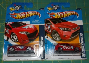 2X - Hot Wheels 2012 - Ford Focus RS '09 - Rojo y Trofeo Megane - Rojo - Imagen 1 de 7