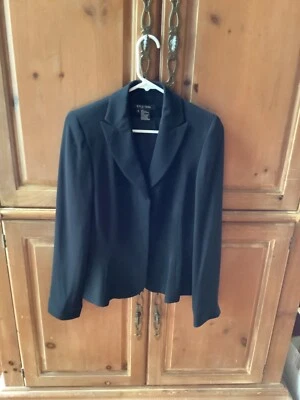 NEW! ETCETERA, SOLID BLACK RAYON/POLY BLAZER/JACKET SIZE 4 - Image 1 of 4