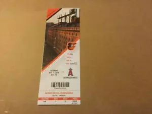 ORIOLES~2019 BIGLIETTO STUB 5/11/19 VS ANGELS~Luke Bard PRIMA VITTORIA MLB - Foto 1 di 1