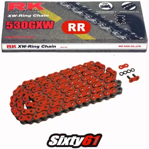 Yamaha R1 Red RK GXW Chain 150 Link 530 Pitch XW-Ring for Extended Swingarm - Picture 1 of 3