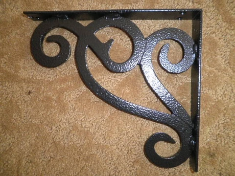 HEAVY BLACK IRON BRACKET CORBEL GRANITE QUARTZ COUNTERTOP SHELF SUPPORT CB007S Cover