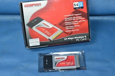 NEW CompUSA (SKU 333622) 54 MBPS Wireless G PC Card Notebook Laptop Computers - Image 1 of 4