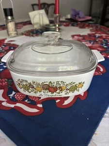 Corning Ware Spice Of Life A-2-B L'Echalote 2 Liter Casserole & Lid A9C VG - Picture 1 of 8