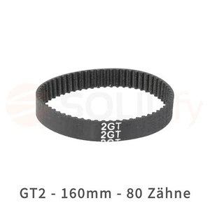 Correa dentada cerrada GT2 160 mm 80 dientes cerrada correa cinturón impresora 3D CNC 2GT - Imagen 1 de 3