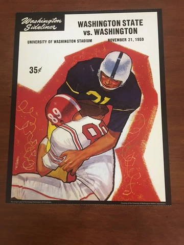 Washington Huskie Vintage Football Poster  - Great For Framing Cover