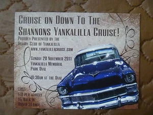 PROMO / ADVERTISING CARD YANKALILLA CRUISE 2011....55 CHEVY..."CRUZIN" - Bild 1 von 2