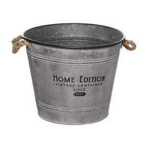 Maceta de flores ZINC, cubo vintage, Ø 38 cm - Imagen 1 de 3
