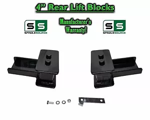 REAR 4" inch Tapered Fab Lift Blocks with Bumpstop FOR 2004-2017 Ford F-150 F150 - Foto 1 di 1