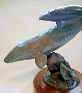 1985 Randy Puckett Bronze Sculpture Gray Whale Cow & Calf II Signed Limited Edit - Picture 1 of 16