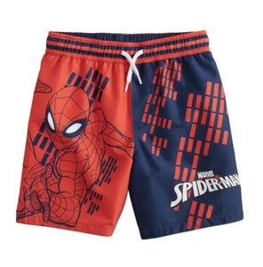 NWT Spiderman Swimsuit Swim Trunks Big Boys Size 10 12 14 XL Shorts Marvel NEW - Picture 1 of 2