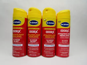 4 Pack Dr. Scholl's Odor-X Antifungal Spray Powder 4.7 Ounce each - Picture 1 of 4