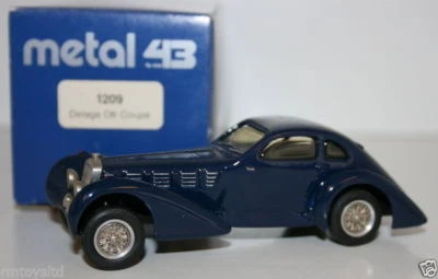 WESTERN MODELS 1/43 PROTOTYPE METAL 43 - 1209 - DELAGE D6 COUPE - BLUE - Image 1 of 2