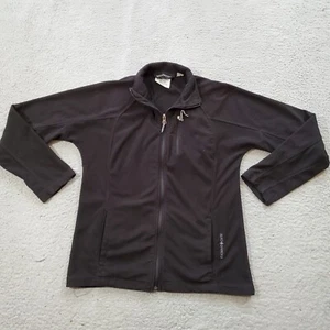 Black Diamond Jacket Womens Medium Black Fleece Full Zip Pockets Sweater Hiking - Picture 1 of 21