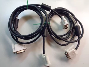 Dell 453030300161R 6ft 18 Pin M/M DVI-I Cable E101344 Style 20276 (2 PC LOT) - Picture 1 of 2
