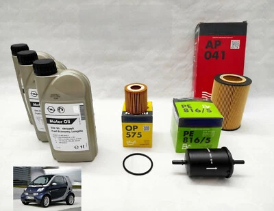 KIT TAGLIANDO SMART 450 COUPE o CABRIO (98-07) 0.6 0.7 BENZINA 3L 5W30 + FILTRI - Изображение 1 из 4