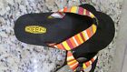 NEW KEEN CABO FLIP FLOP  SANDALS WOMENS 5 MULTICOLOR STRIPED  THONG SANDALS