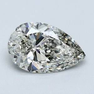 Pear Cut 1.50 CT Certificate GIA Natural Mined Diamond Loose J color I1 clarity - Picture 1 of 2