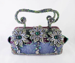 Beautiful Vintage Mary Frances Beaded Handbag Purse Clutch - Picture 1 of 23