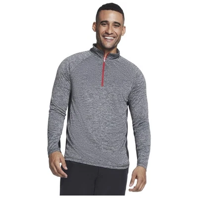 Skechers Mens GoDri Charge Surge Half Zip Top Gym Lightweight Breathable - Image 1 of 2