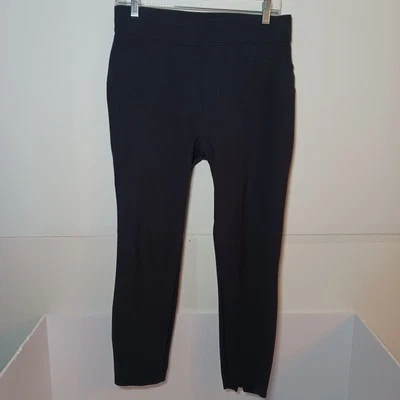 Spanx The Perfect Pant Black Skinny Slit Ankle Back Seam 20251Q Size L Stretch - Image 1 of 4