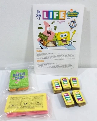 Game of Life Spongebob Squarepants Cards Money Tiles Instructions Pieces Parts - Image 1 of 4