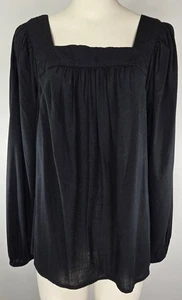 NWT Sonoma Peasant Top - Size XXL - Black - Cotton/Rayon Blend - Picture 1 of 14