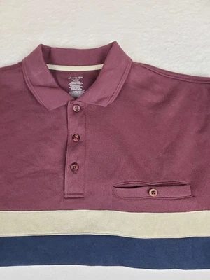 Мужской свитер David Taylor в полоску Colorblock Henley размер XL - Изображение 1 из 4