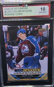 24-25 UD Canvas Callum Ritchie Young Guns Rookie 🚨🚨🚨 KSA 10 Gem Mint - Picture 1 of 3